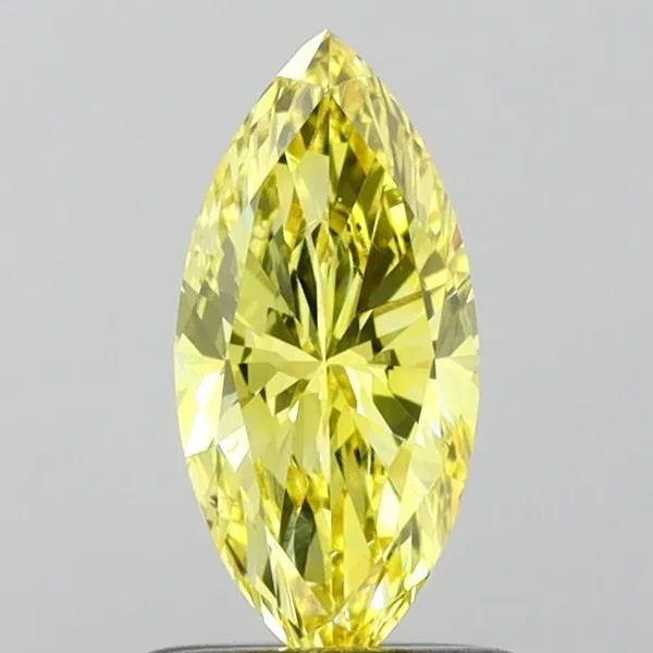 0.51ct RADIANT Fancy Vivid Yellow VS1 Coloured Lab diamond