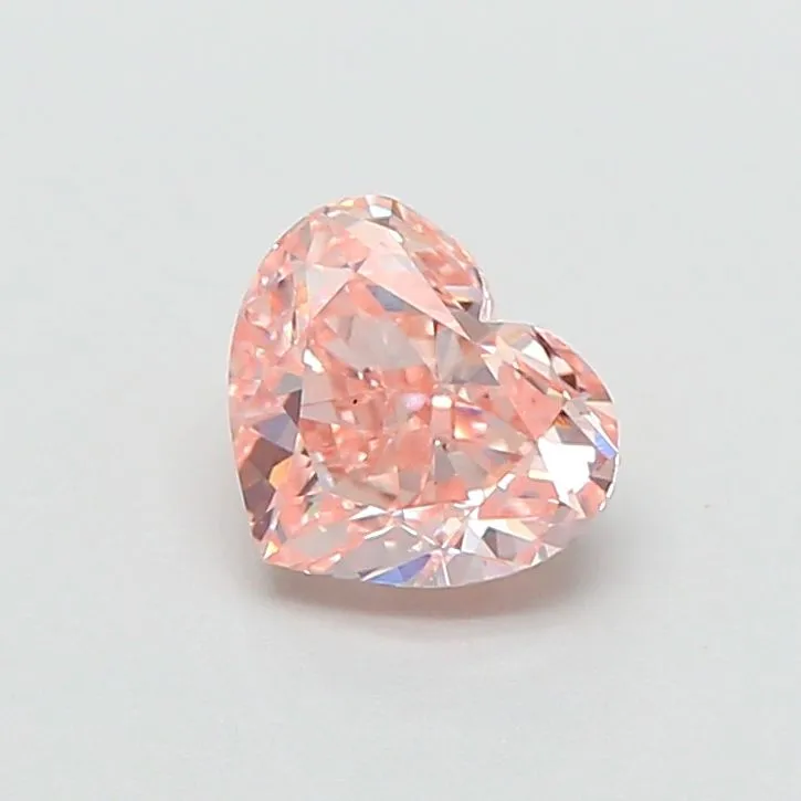 1.00ct HEART Fancy Intense Pink VS1 Coloured Lab diamond
