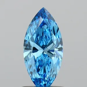0.71ct MARQUISE Fancy Vivid Blue VS1 Coloured Lab diamond