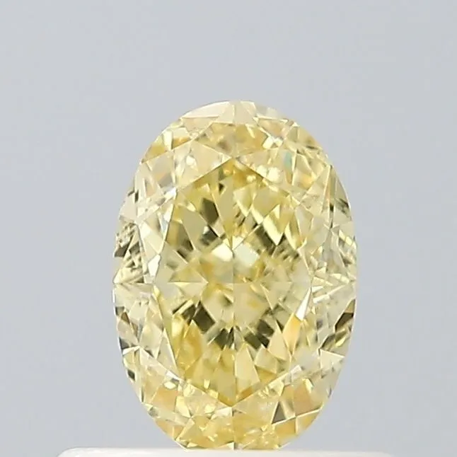0.56ct OVAL Fancy Intense Yellow VVS2 Coloured Lab diamond
