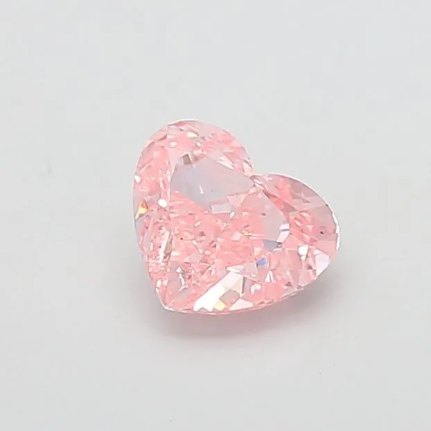 1.51ct HEART Fancy Intense Pink VS2 Coloured Lab diamond