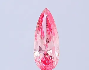 0.58ct PEAR Fancy Vivid Pink VS2 Coloured Lab diamond