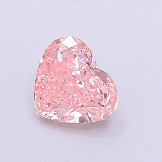 0.80ct HEART Fancy Vivid Pink VS2 Coloured Lab diamond