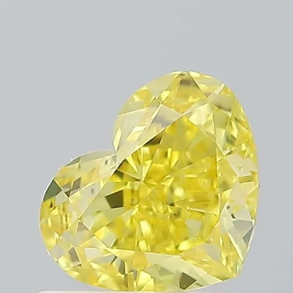 1ct HEART Fancy Vivid Yellow VS1 Coloured Lab diamond