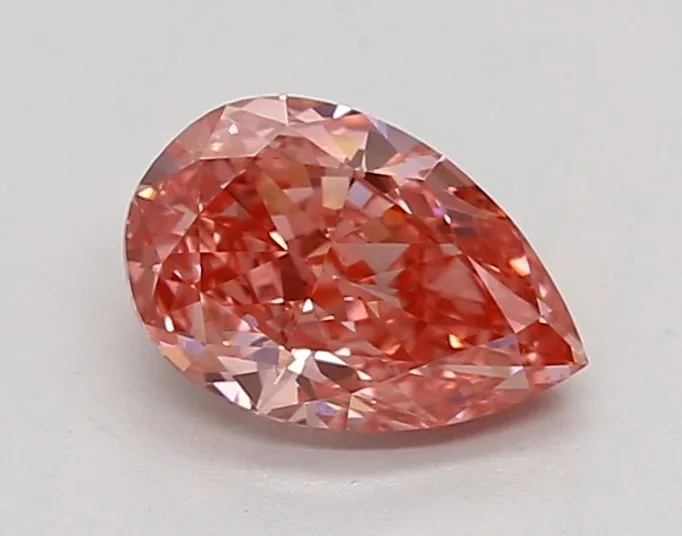 0.83ct PEAR Fancy Vivid Pink VS1 Coloured Lab diamond