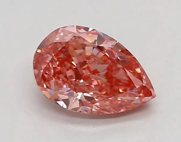 0.83ct PEAR Fancy Vivid Pink VS1 Coloured Lab diamond
