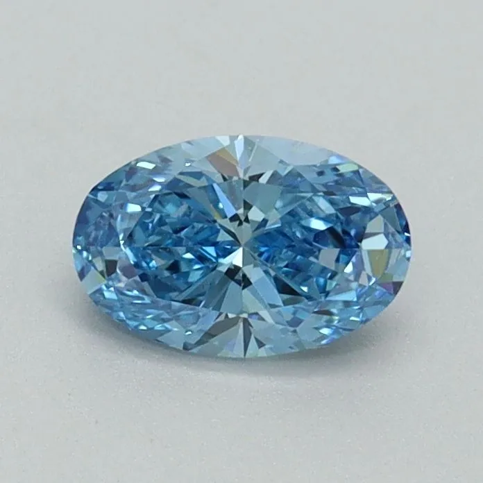 0.52ct OVAL Fancy Vivid Blue VS1 Coloured Lab diamond