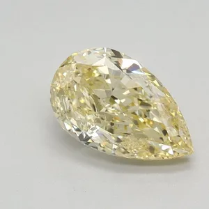 0.8ct PEAR Fancy Yellow VS1 Coloured Lab diamond