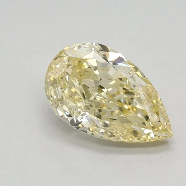 0.8ct PEAR Fancy Yellow VS1 Coloured Lab diamond