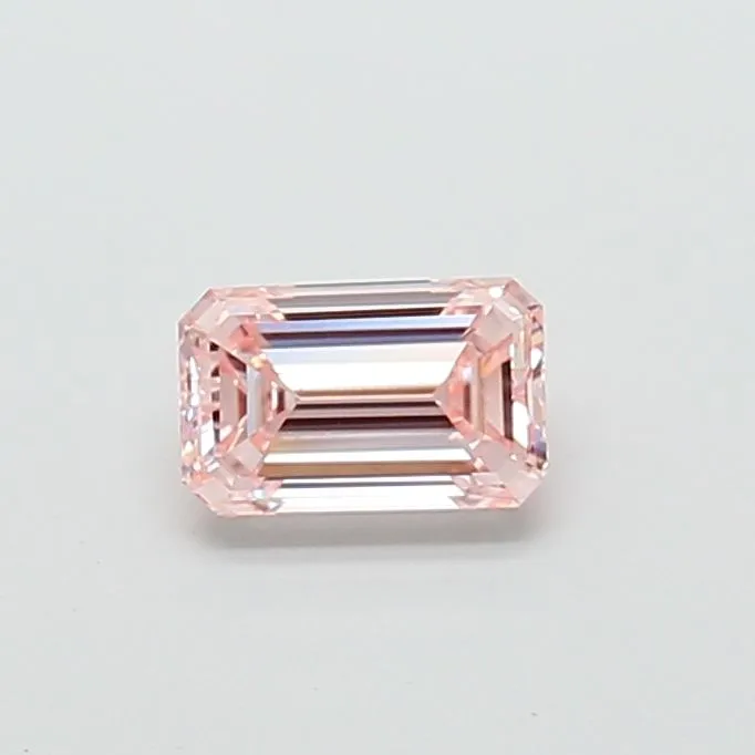 1.00ct EMERALD Fancy Intense Pink VS1 Coloured Lab diamond
