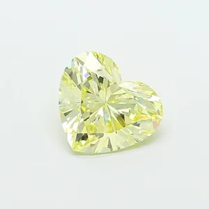1.52ct HEART Fancy Yellow VVS2 Coloured Lab diamond
