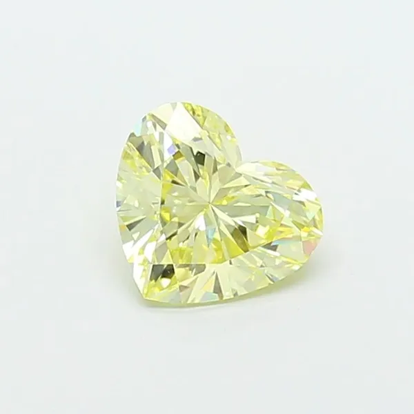1.52ct HEART Fancy Yellow VVS2 Coloured Lab diamond