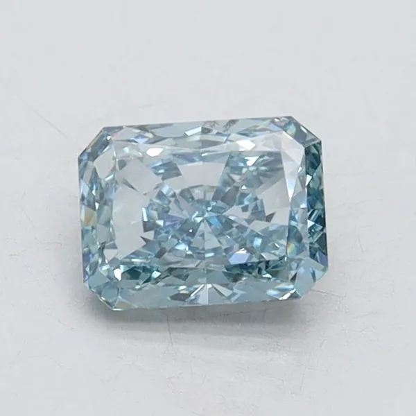 0.71ct RADIANT Fancy Vivid Blue VS2 Coloured Lab diamond