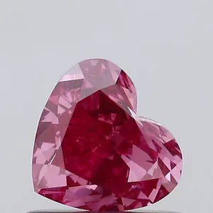 0.72ct HEART Fancy Vivid Pink VVS2 Coloured Lab diamond