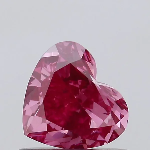0.72ct HEART Fancy Vivid Pink VVS2 Coloured Lab diamond