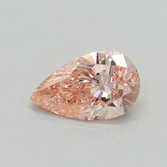 0.32ct PEAR Fancy Intense Pink VVS2 Coloured Lab diamond
