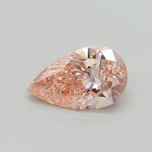 0.32ct PEAR Fancy Intense Pink VVS2 Coloured Lab diamond