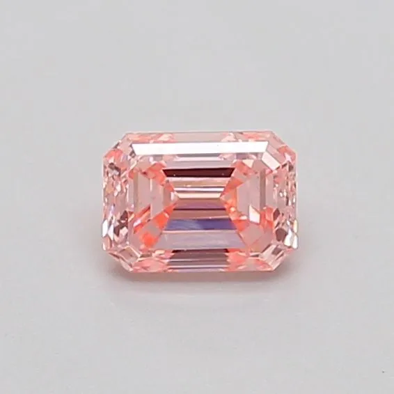 0.34ct EMERALD Fancy Intense Pink VS2 Coloured Lab diamond