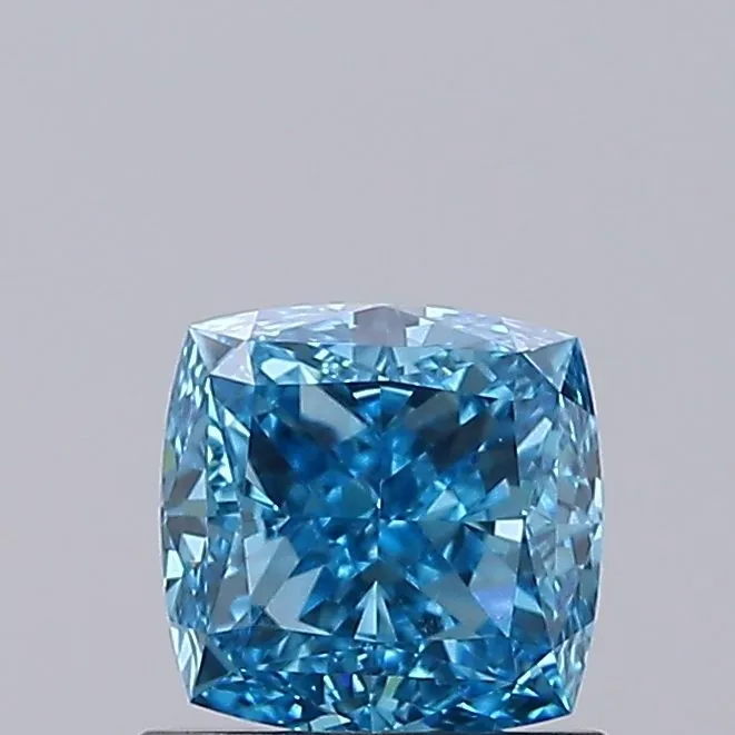 1.02ct CUSHION Fancy Vivid Blue VVS2 Coloured Lab diamond