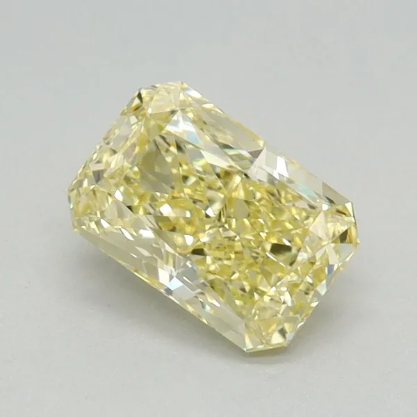 0.85ct RADIANT Fancy Vivid Yellow VS1 Coloured Lab diamond