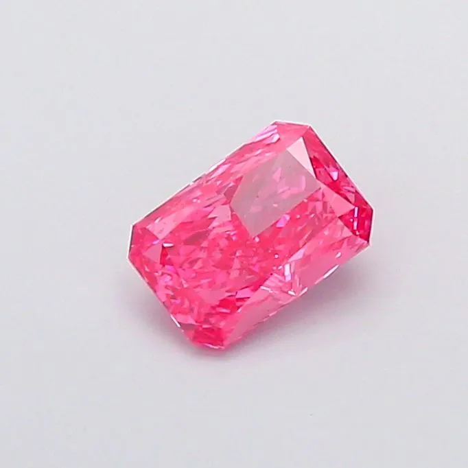 1.12ct RADIANT Fancy Vivid Pink VS2 Coloured Lab diamond