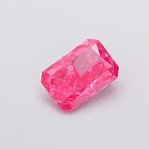 1.12ct RADIANT Fancy Vivid Pink VS2 Coloured Lab diamond