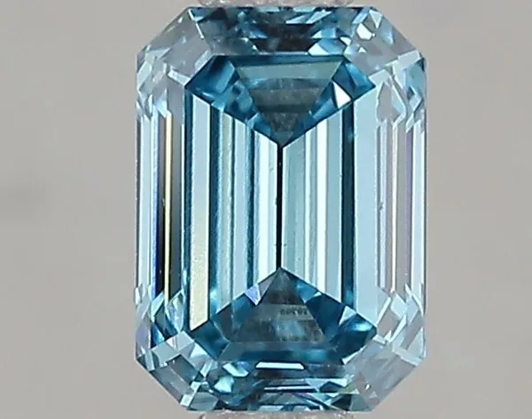 1.02ct EMERALD Fancy Vivid Blue VS1 Coloured Lab diamond