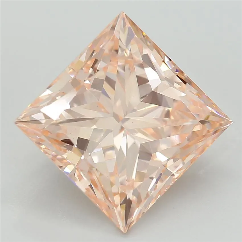 4.04ct PRINCESS Fancy Intense Pink VS2 Coloured Lab diamond
