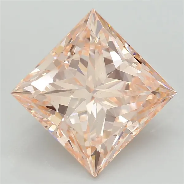4.04ct PRINCESS Fancy Intense Pink VS2 Coloured Lab diamond