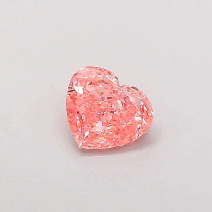 1.00ct HEART Fancy Vivid Pink VVS2 Coloured Lab diamond