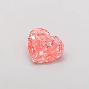 1ct HEART Fancy Vivid Pink VVS2 Coloured Lab diamond