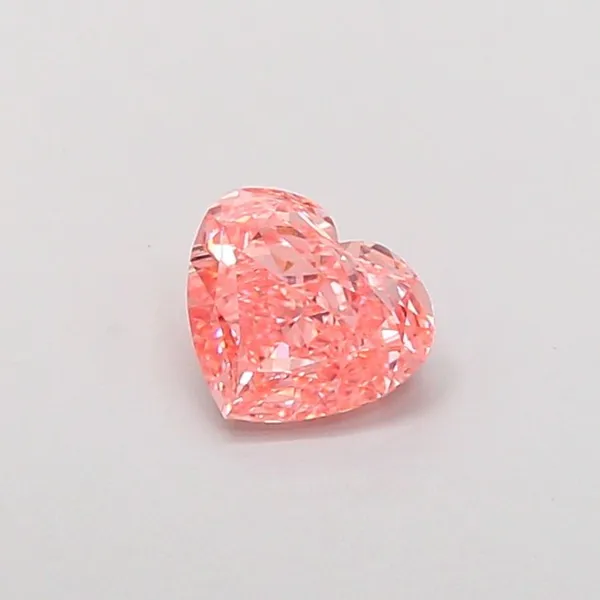 1ct HEART Fancy Vivid Pink VVS2 Coloured Lab diamond