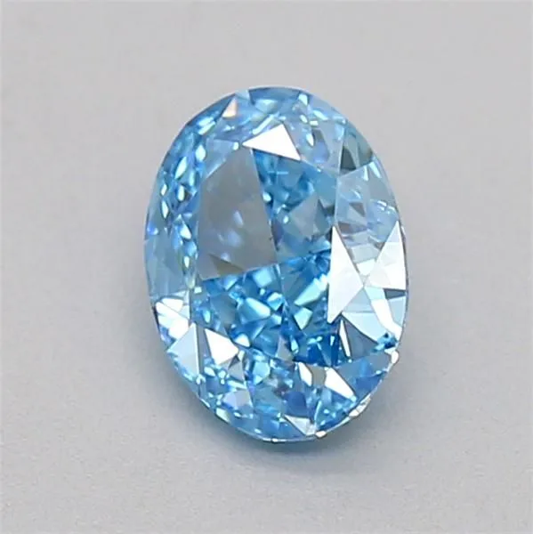0.51ct OVAL Fancy Vivid Blue VS1 Coloured Lab diamond