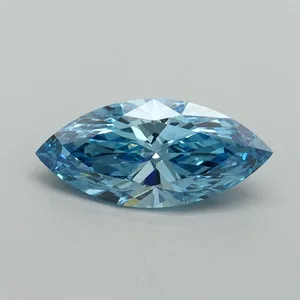 1ct MARQUISE Fancy Vivid Blue VS2 Coloured Lab diamond