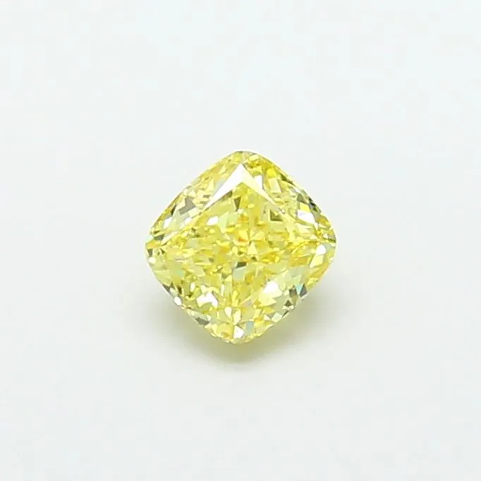 1.01ct CUSHION Fancy Intense Yellow VS1 Coloured Lab diamond