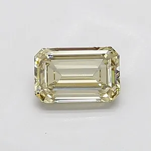 1.03ct EMERALD Fancy Light Yellow VVS2 Coloured Lab diamond