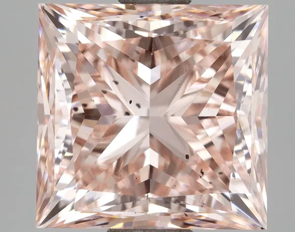 3.55ct PRINCESS Fancy Intense Pink SI1 Coloured Lab diamond