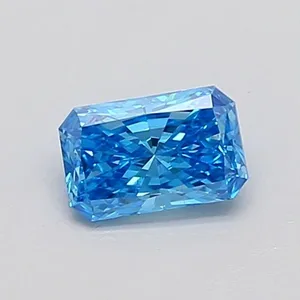 0.39ct RADIANT Fancy Vivid Blue VVS2 Coloured Lab diamond