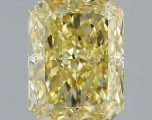 0.95ct RADIANT Fancy Intense Yellow VS1 Coloured Lab diamond