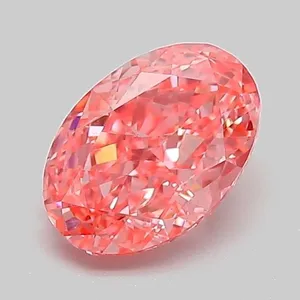 1.1ct OVAL Fancy Vivid Pink VVS2 Coloured Lab diamond