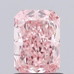 1.06ct RADIANT Fancy Vivid Pink VS2 Coloured Lab diamond