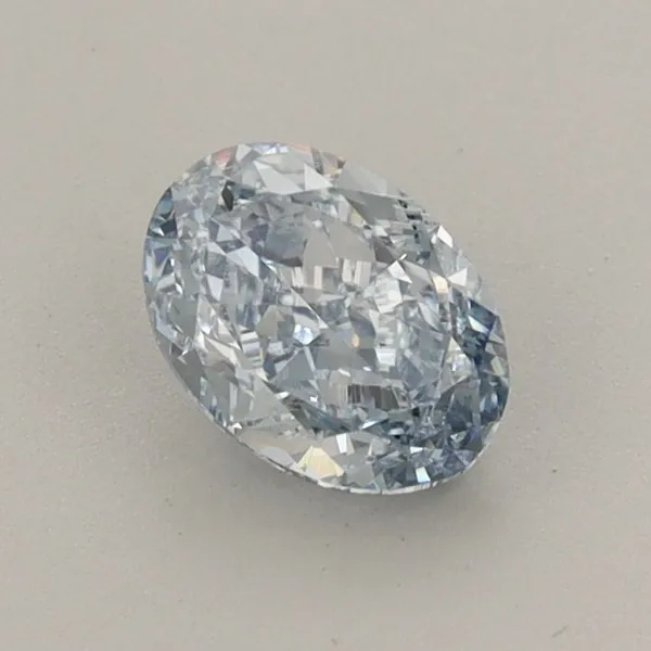 0.7ct OVAL Fancy Blue VVS2 Coloured Lab diamond
