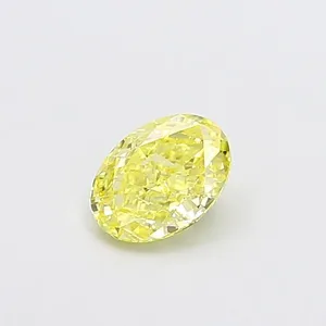 1.02ct OVAL Fancy Intense Yellow VS1 Coloured Lab diamond