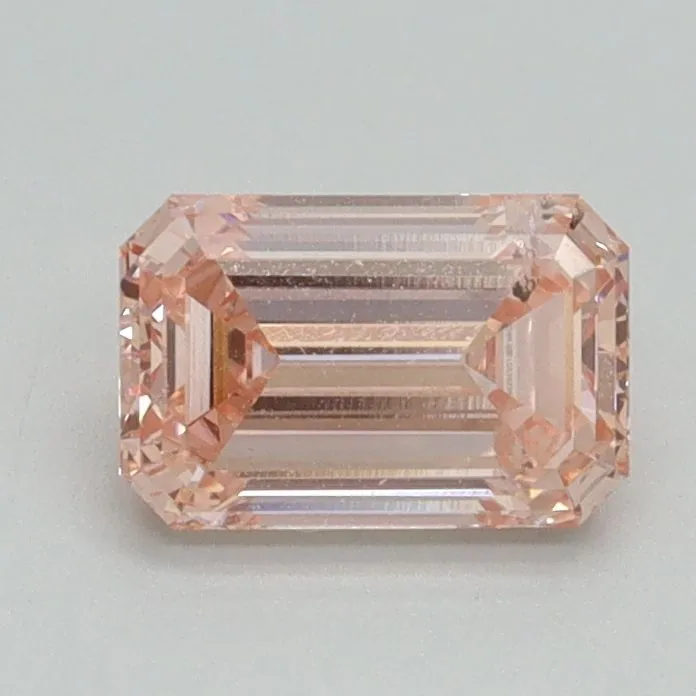 0.95ct EMERALD Fancy Intense Pink SI1 Coloured Lab diamond