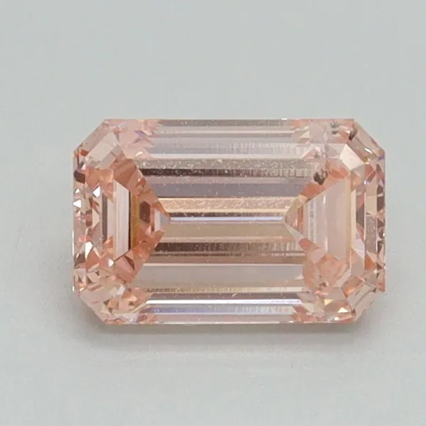 0.95ct EMERALD Fancy Intense Pink SI1 Coloured Lab diamond