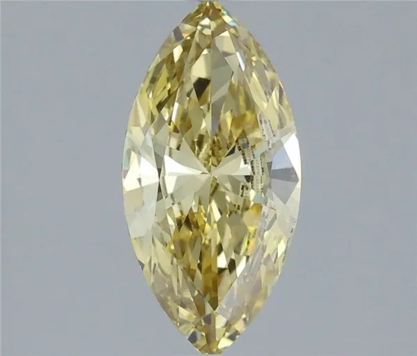 1.13ct MARQUISE Fancy Intense Yellow VVS2 Coloured Lab diamond
