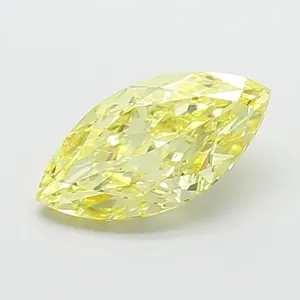 1.4ct MARQUISE Fancy Intense Yellow VS1 Coloured Lab diamond