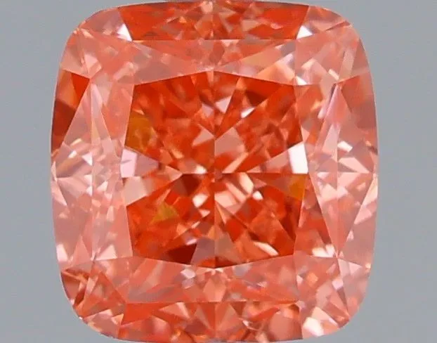 1.07ct CUSHION Fancy Vivid Pink VS1 Coloured Lab diamond