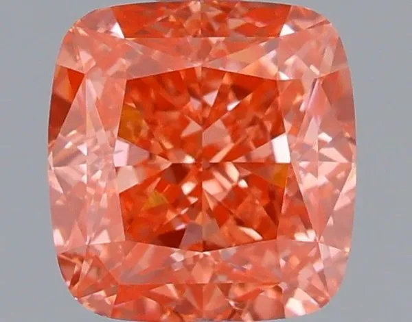 1.07ct CUSHION Fancy Vivid Pink VS1 Coloured Lab diamond