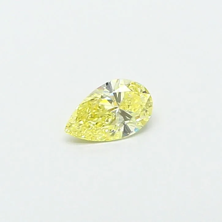 0.42ct PEAR Fancy Yellow VS2 Coloured Lab diamond